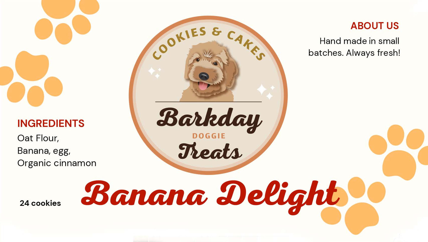 Banana Delight Dog Cookies