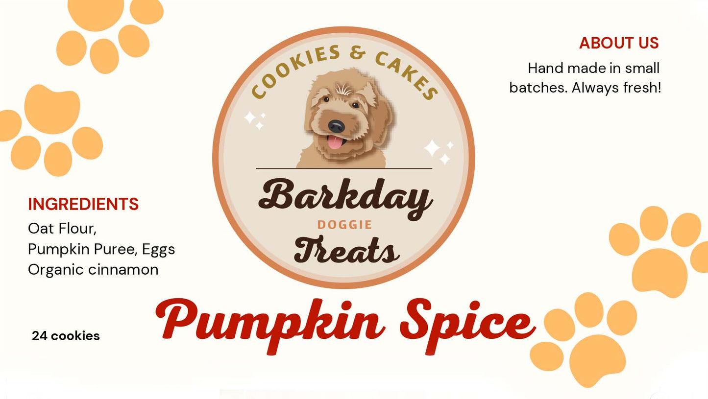 Pumpkin Spice Dog Cookies